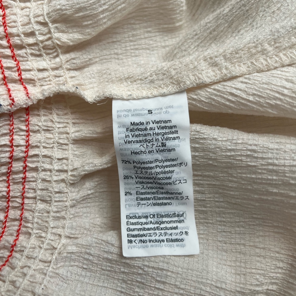 Madewell Texture & Thread Rainbow Smocked Peplum Tank Top Size XS - Picture 9 of 9